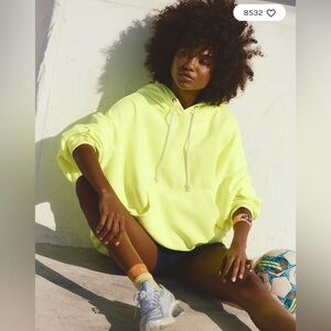 Free People Final Call Hoodie. NWT. Sour citrus